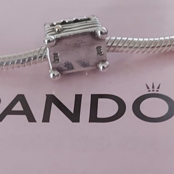 Auth Pandora *RETIRED* Sterling Silver & 14k Princess and the Pea Charm 790320 - Picture 12 of 15